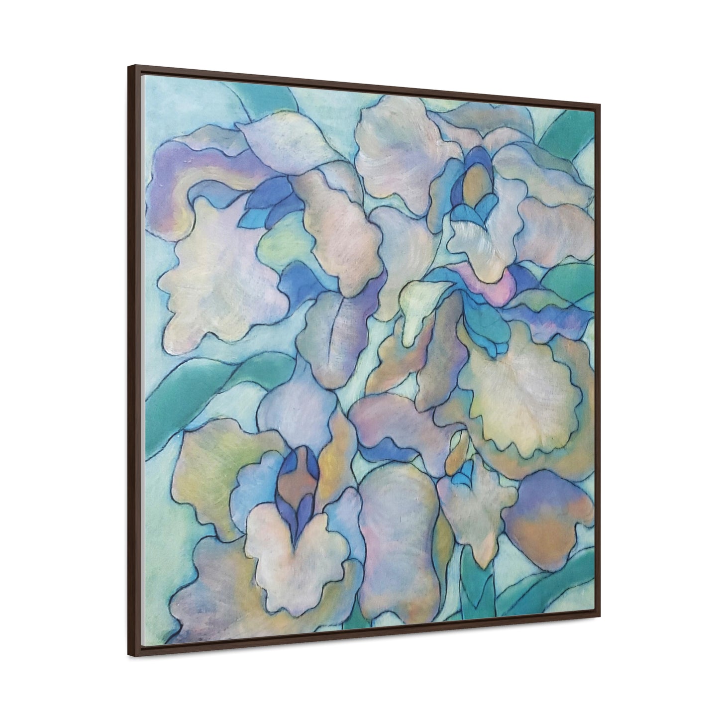 The art piece "Orchid Frenzy" by Yi-li Chin Ward exudes elegance and extravagance. The orchid plant is globally recognized for its captivating beauty and allure, and this piece captures its essence perfectly.