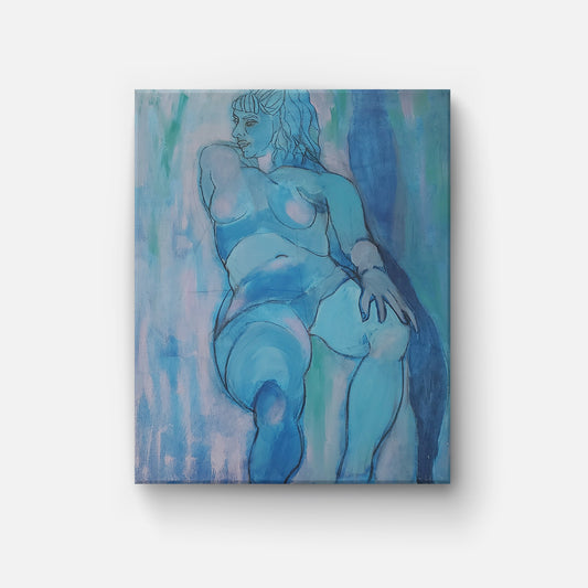 Blue Woman Painting